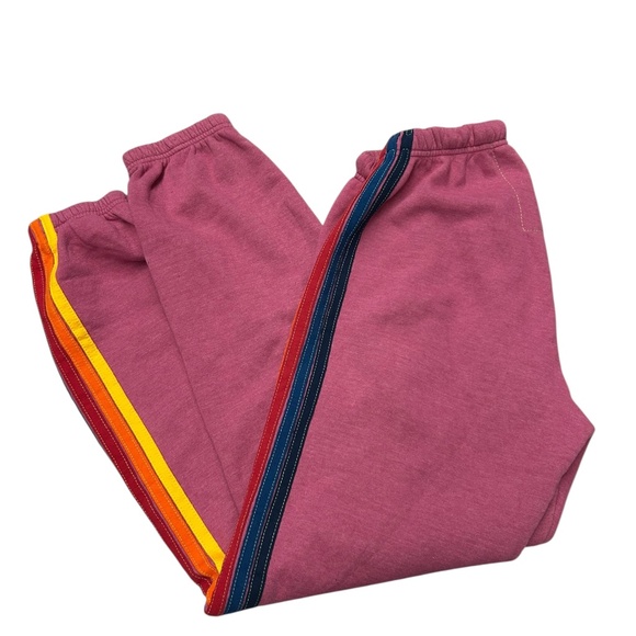 NWT Aviator Nation Sweat Pants Joggers Women's Size L large PINK New with tag - Picture 4 of 4